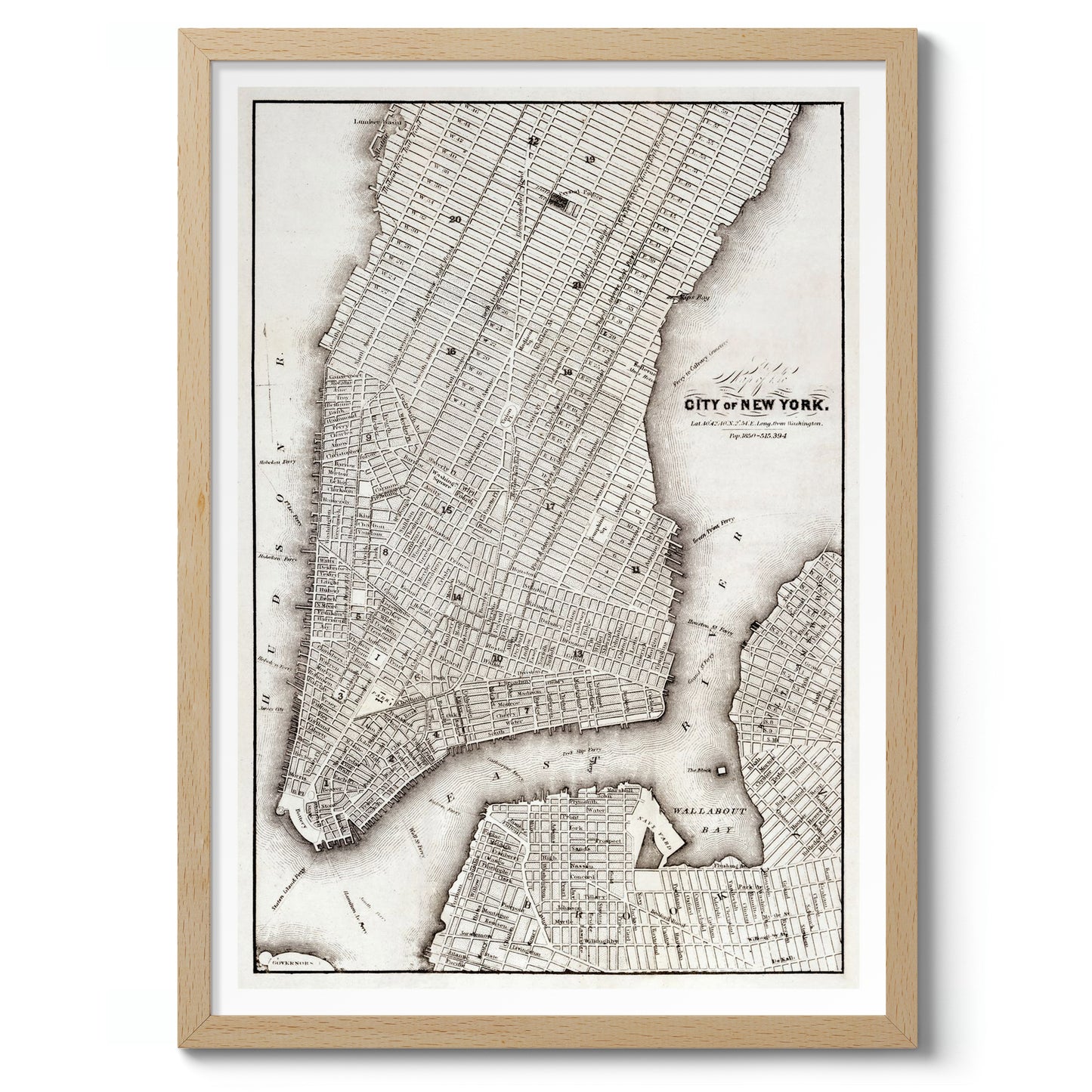 New York Vintage Map