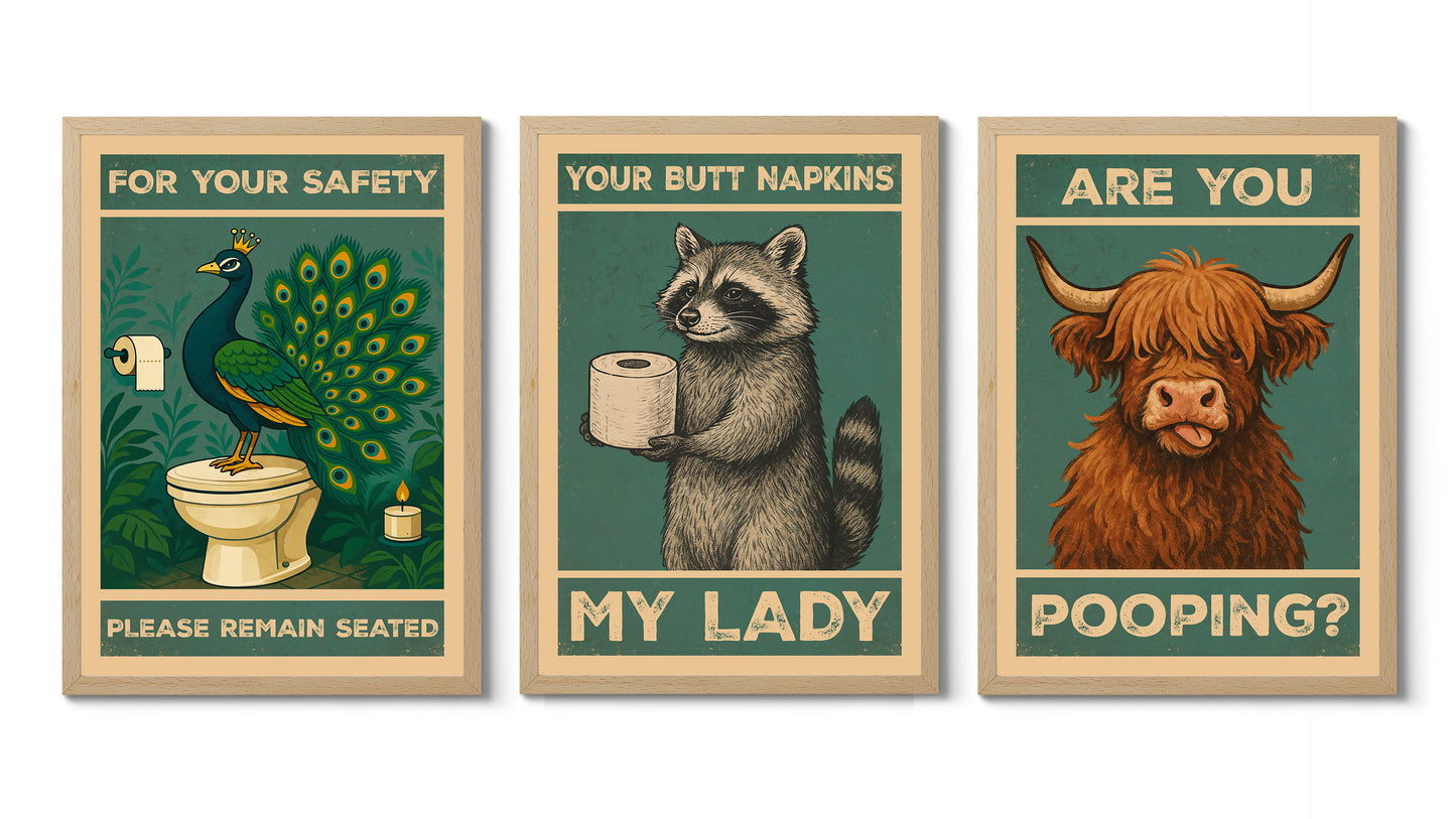 Trio d'animaux drôles