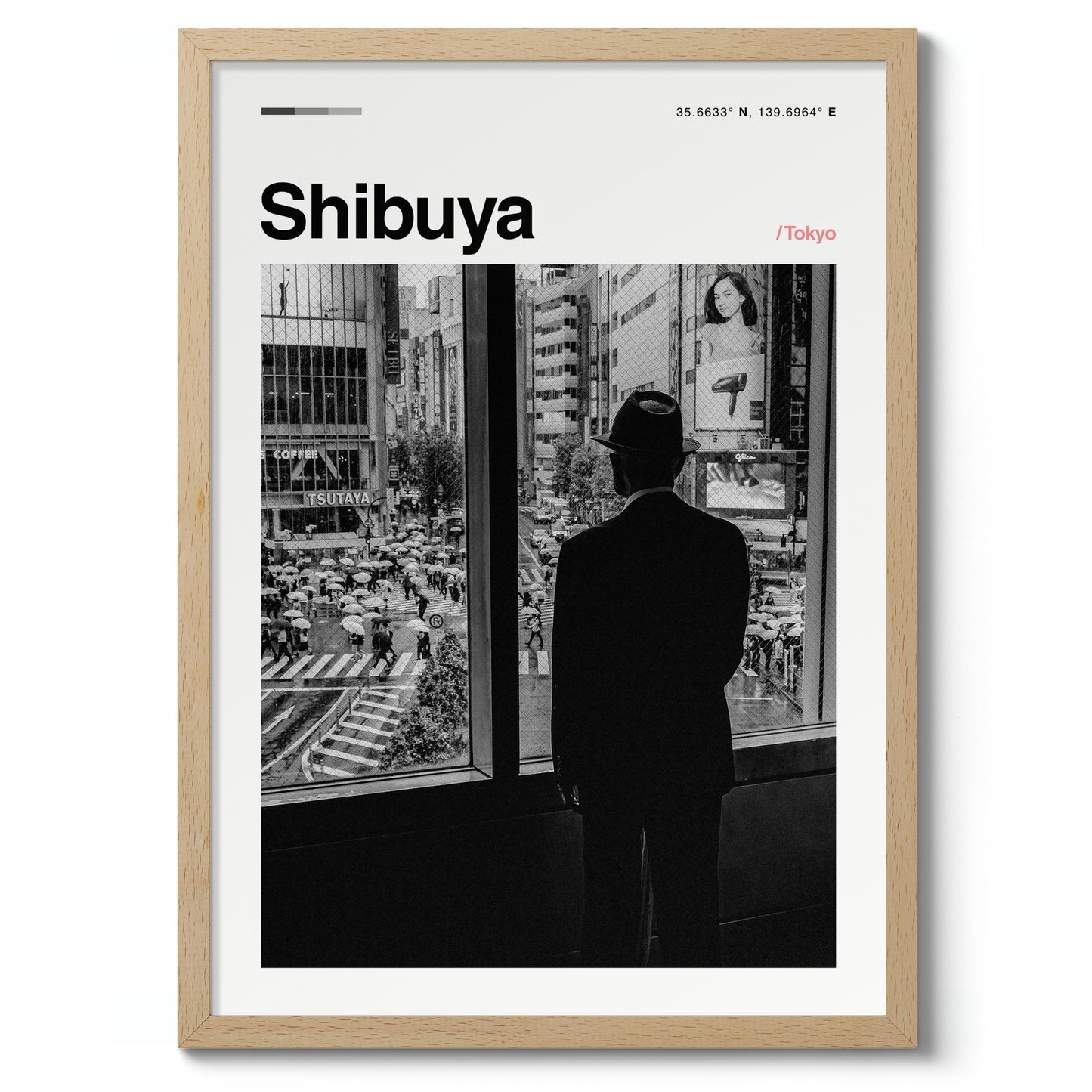 Man bij Shibuya Crossing, Tokio