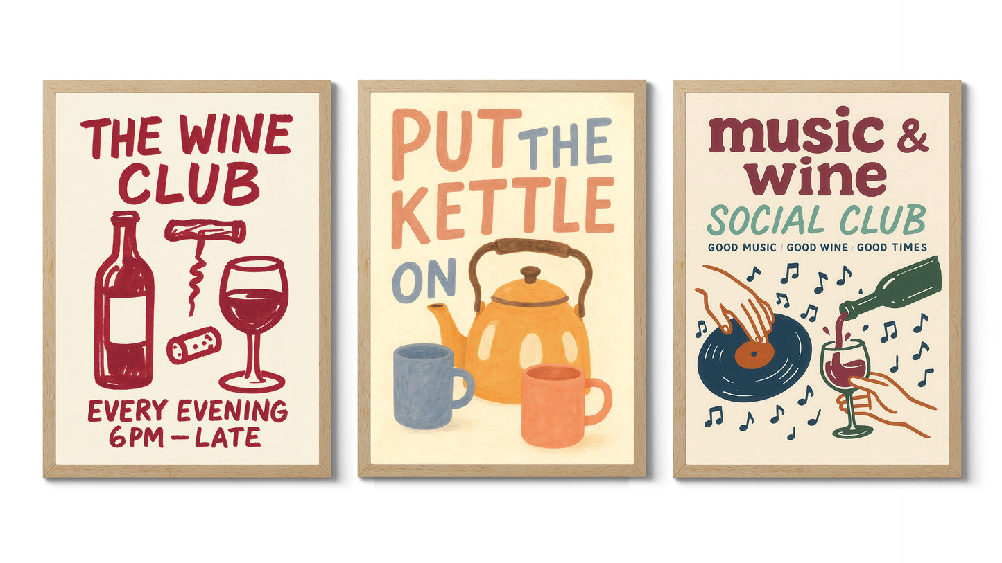 Kitchen Typography Trio