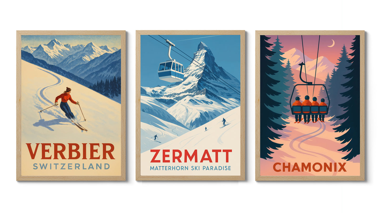 Grafisk Skidort Trio