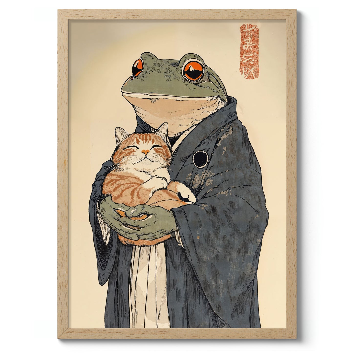 Frog Holding Cat