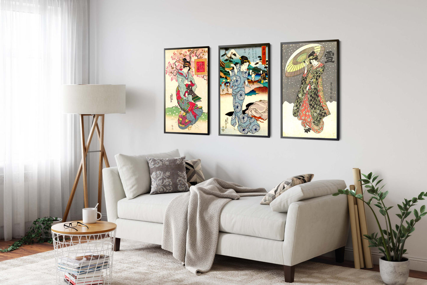 Geisha Ausstellung - Set aus 3