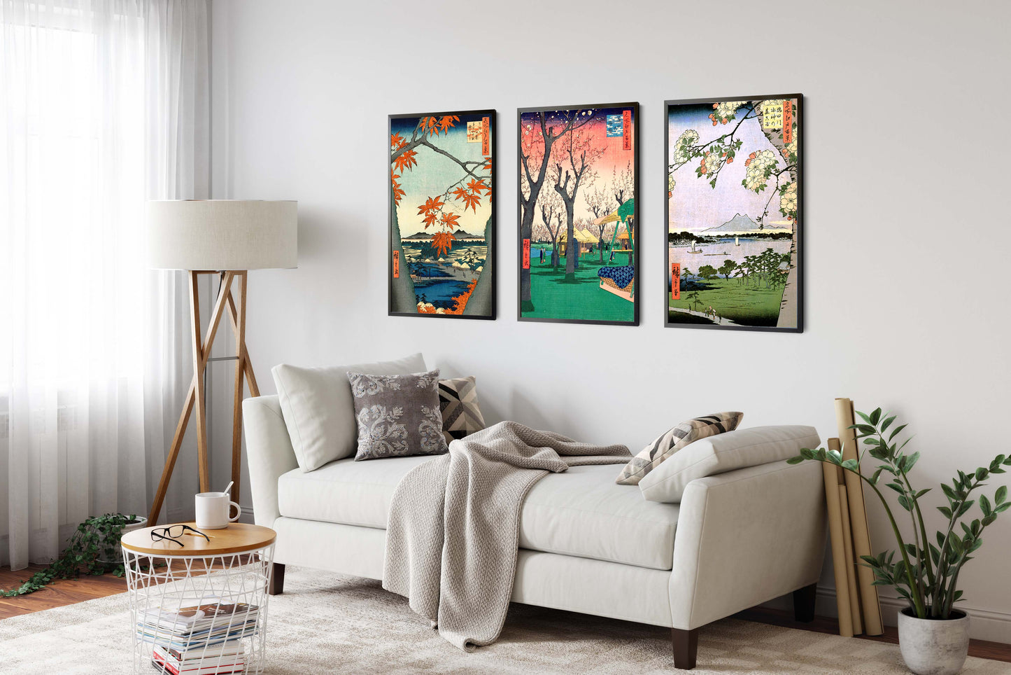 Blossoming Trees Woodblock - Set of 3