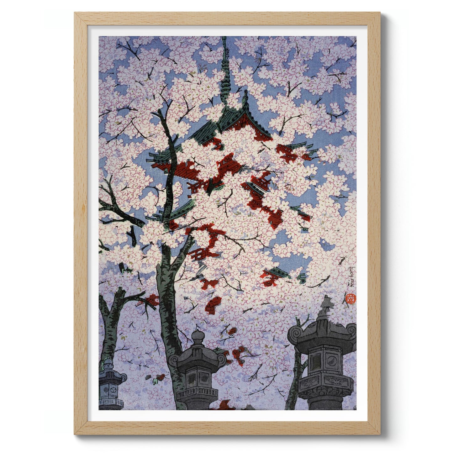 Körsbärsblommor i Ueno Toshogo