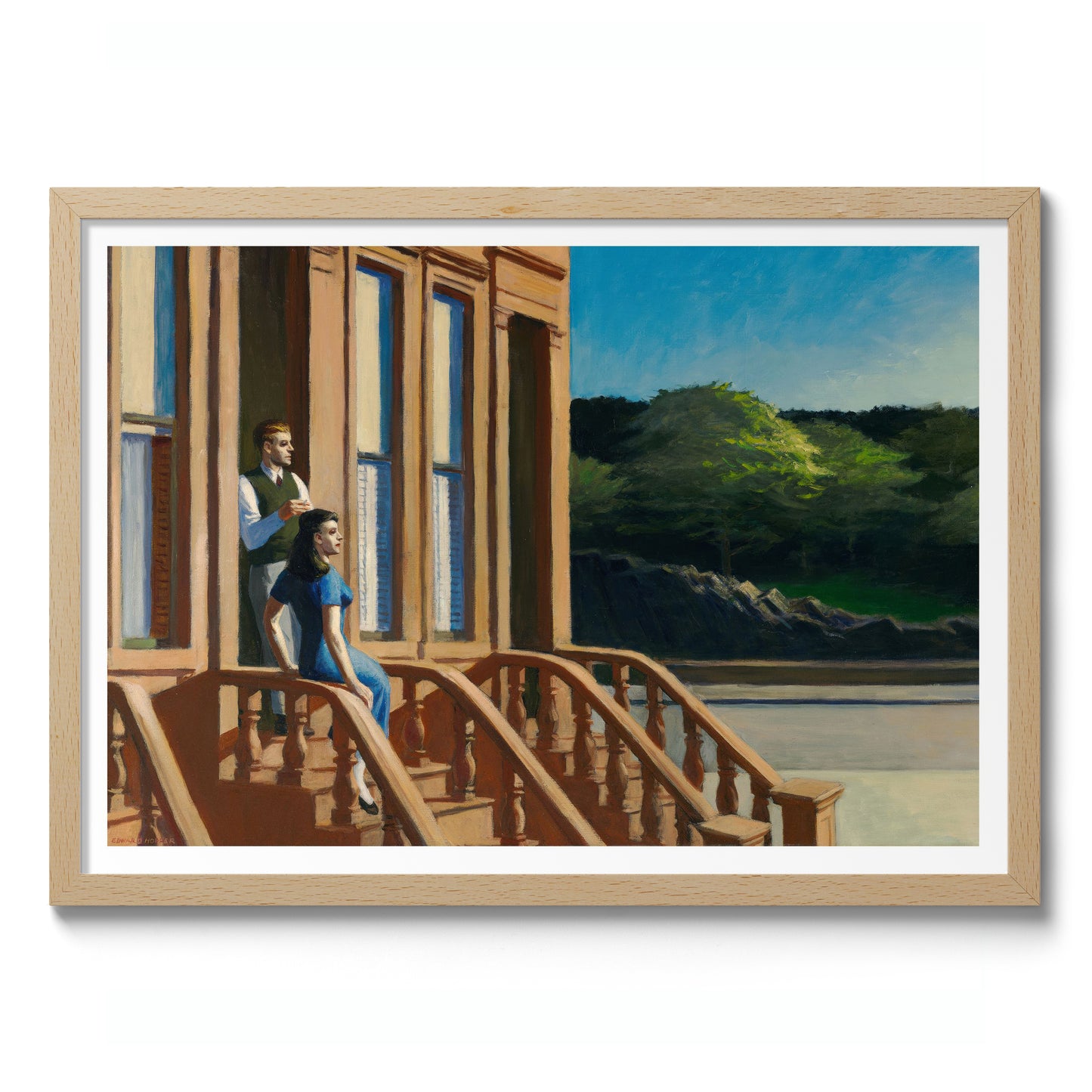 Sonnenlicht auf Braungefärbten Steinhäusern