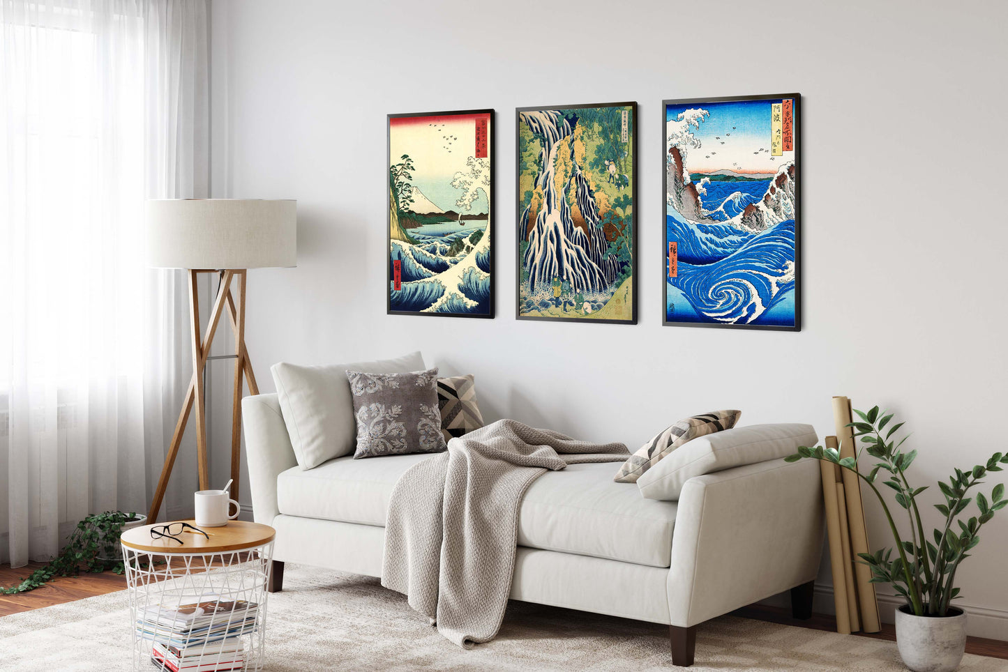 Woodblock Waves - Set of 3