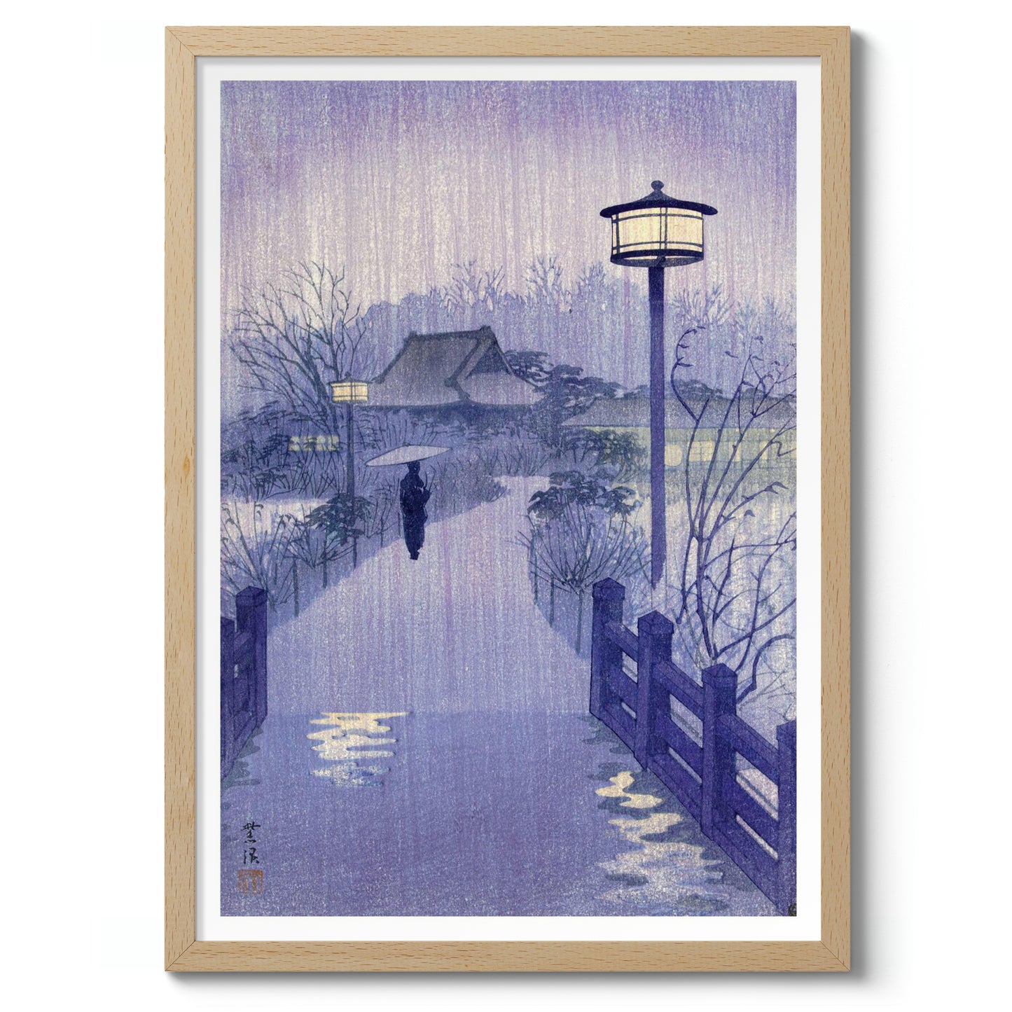 Kvällsregn vid Shinobazu-dammen, Tokyo