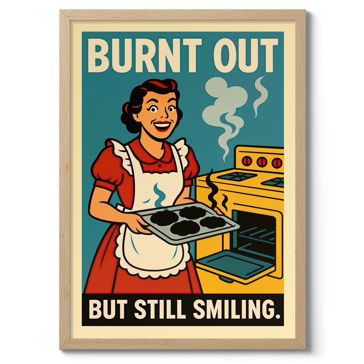 Opgebrand, maar nog steeds glimlachend