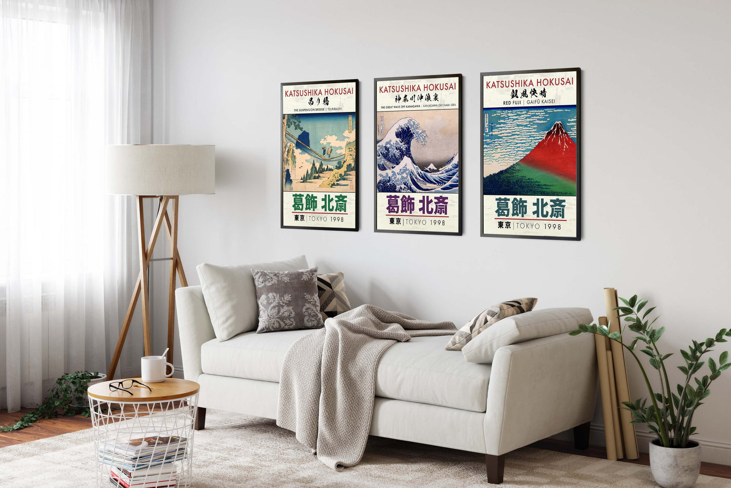 Katsushika Hokusai - Set om 3