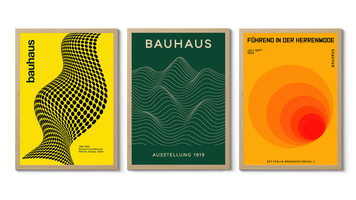 Colourful Bauhaus Trio