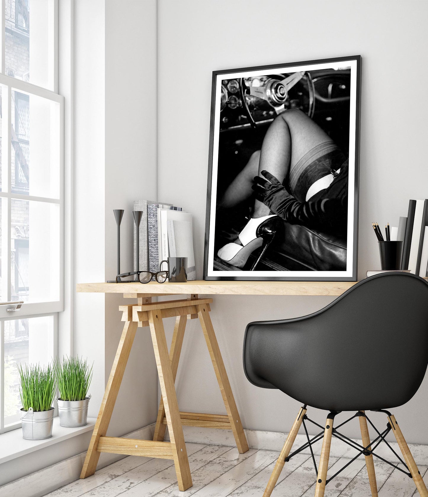 Driving Classic in High Heels