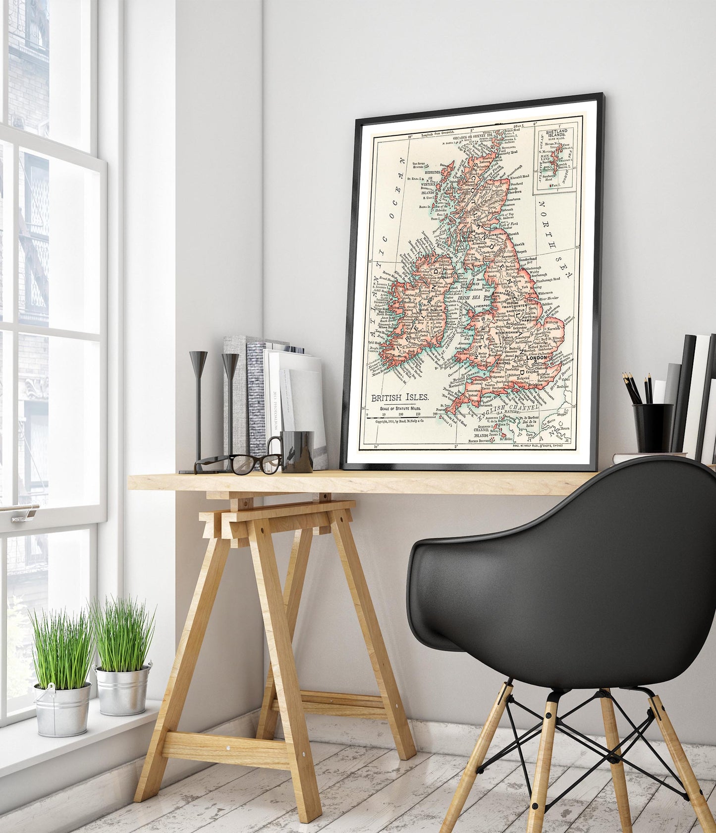 Cartographic Map of the British Isles