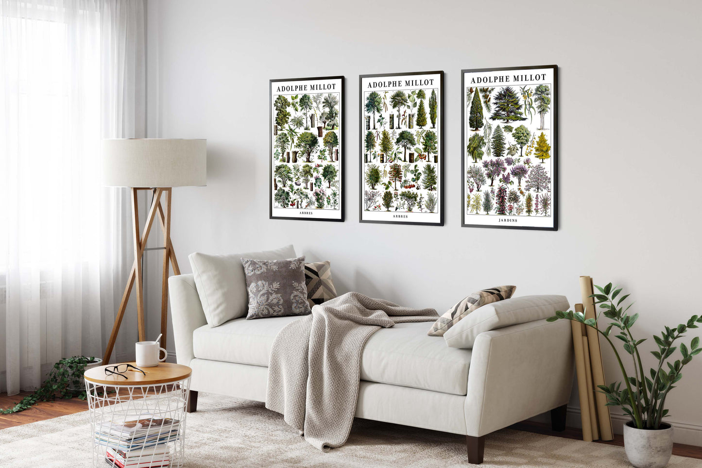 Adolphe Millot Bäume - Set aus 3