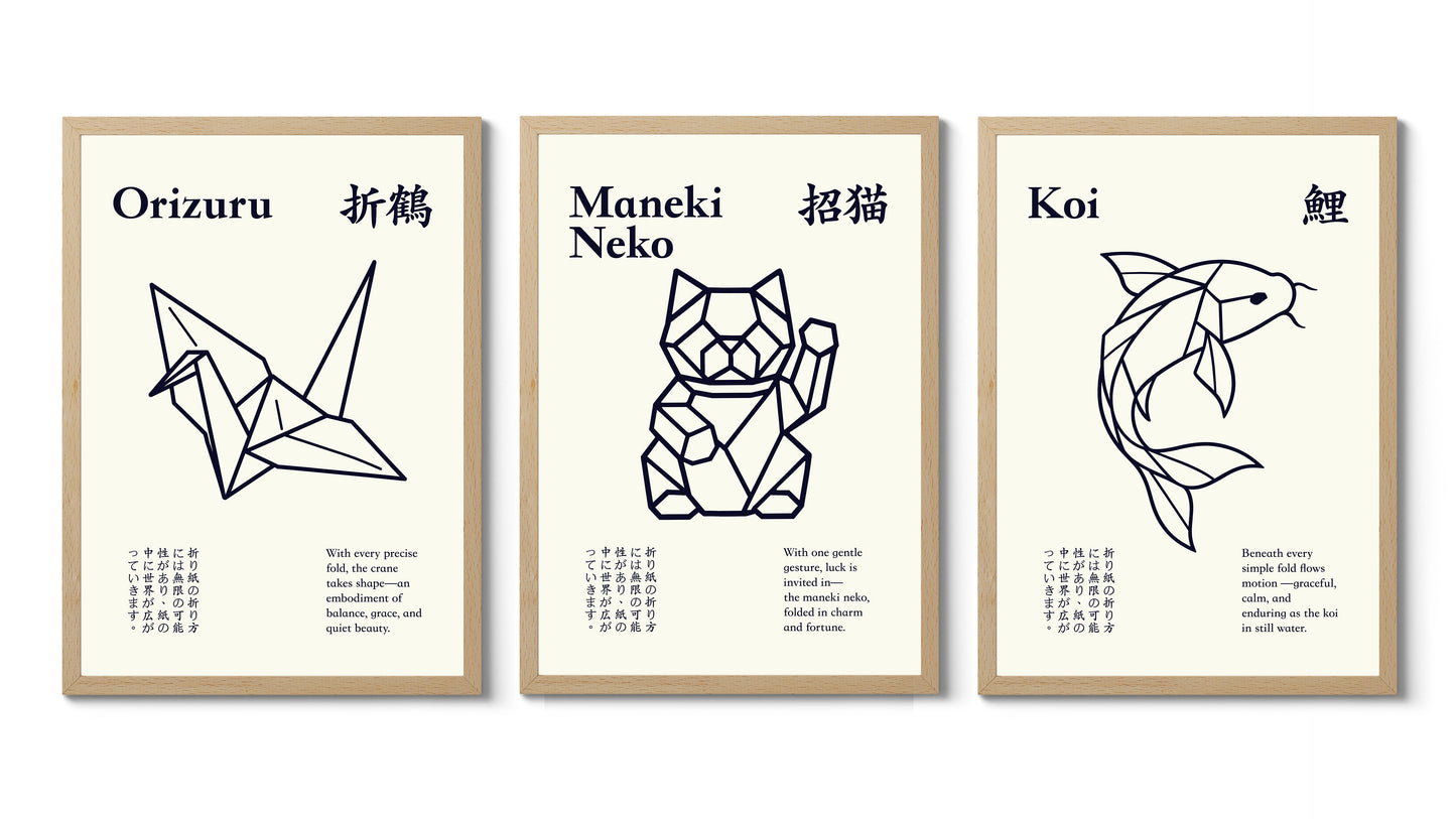 Collection d'animaux en origami