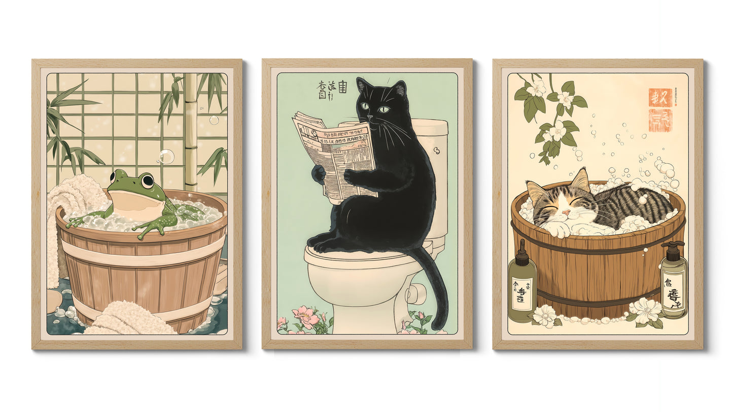 Anime Badkamer Katten