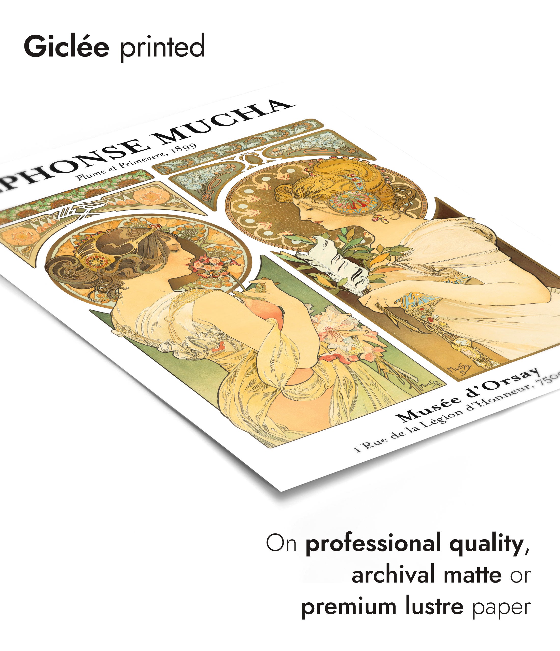Alphonse Maria Mucha - Alphonse Mucha La Plume et La Primevere Lithograph Alphonse Maria Mucha - Alphonse Mucha La Plume et La Primevere Lithograph
