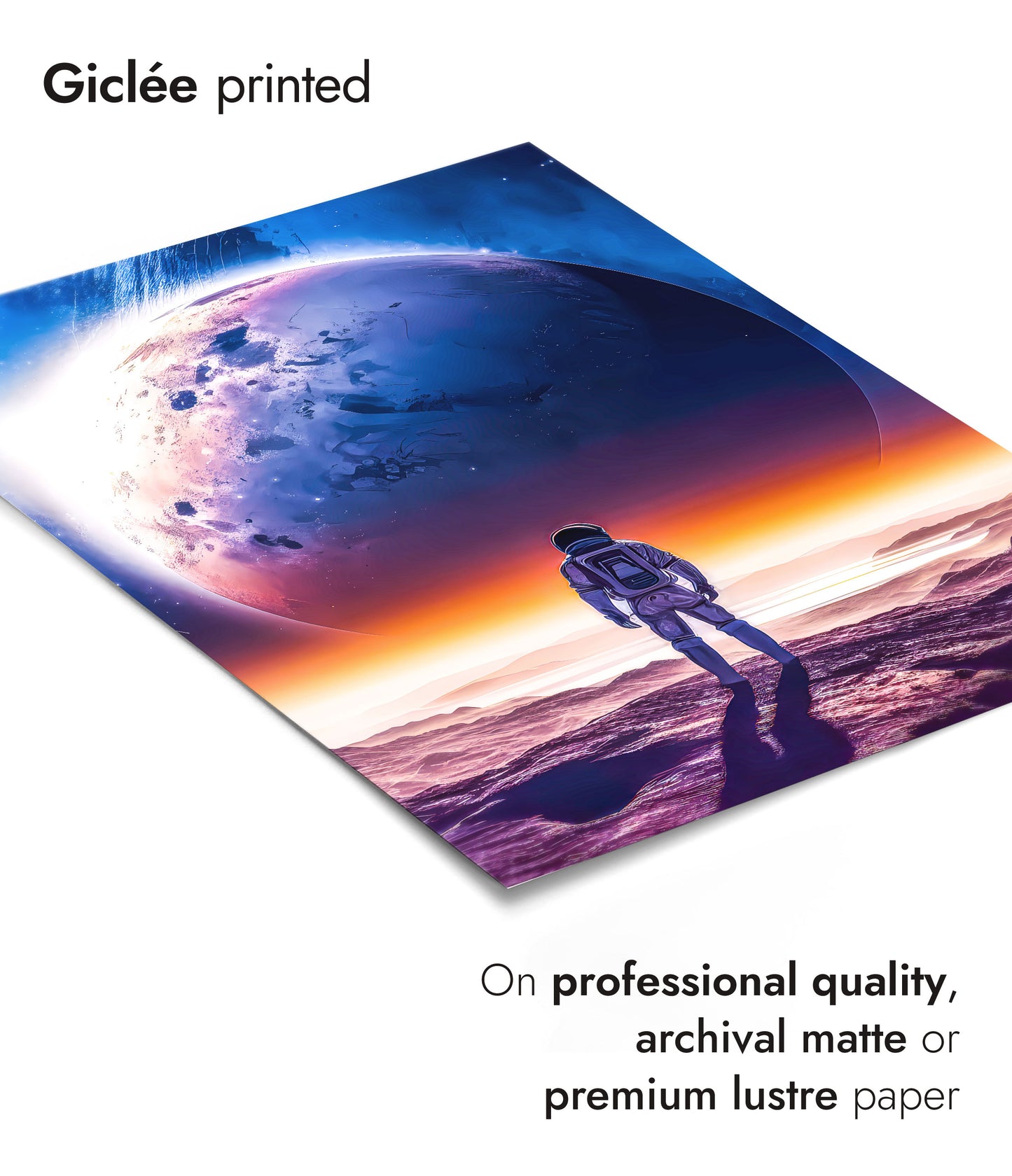 Vue d'un astronaute sur la galaxie