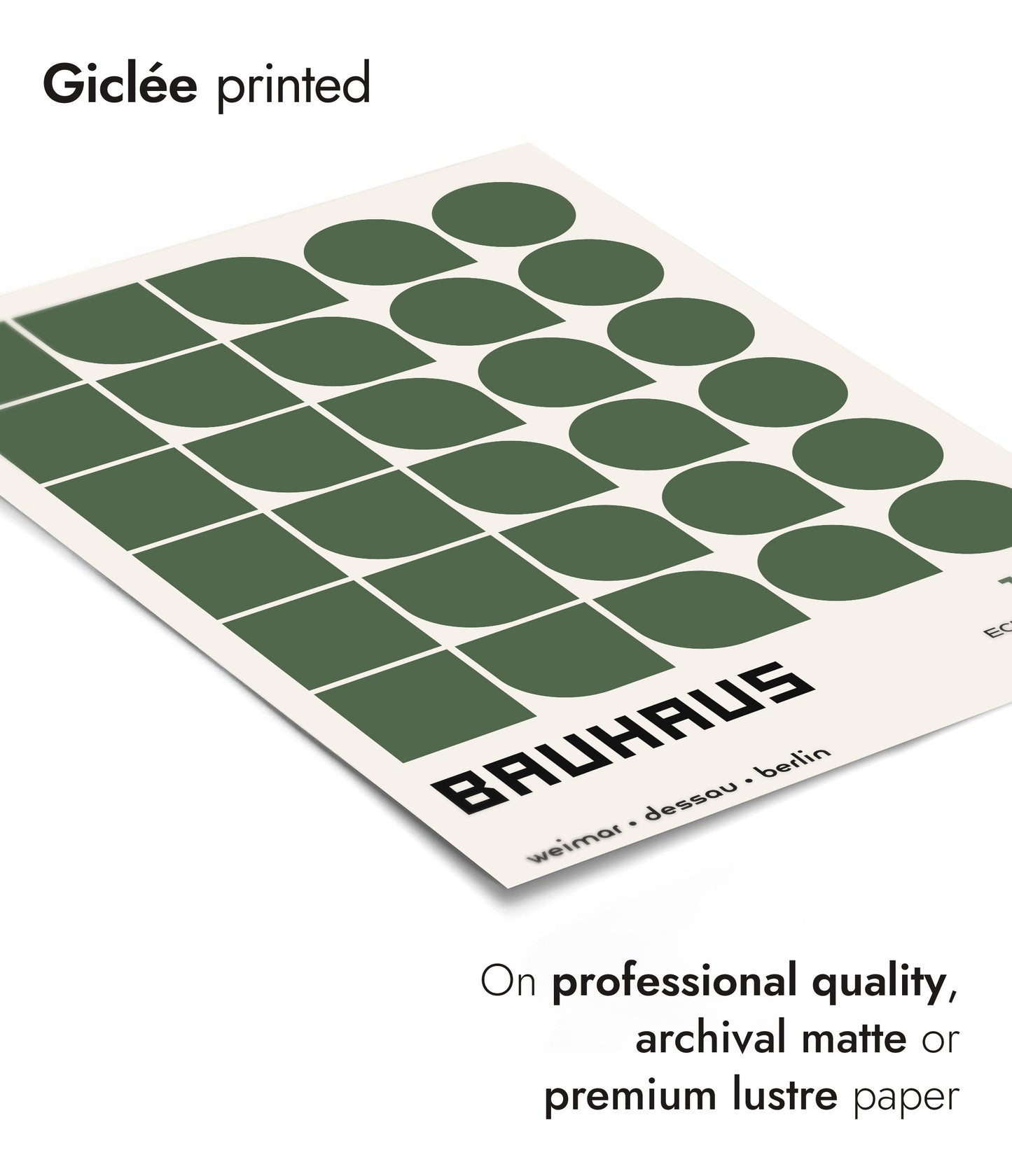 Ecke zu Kreis, in Green