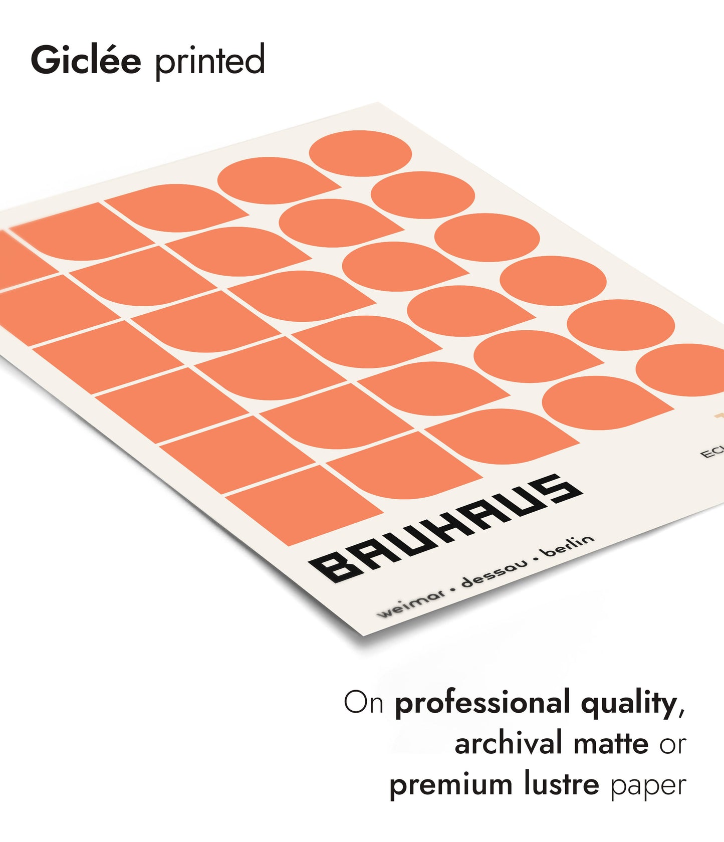 Ecke zu Kreis, in Orange