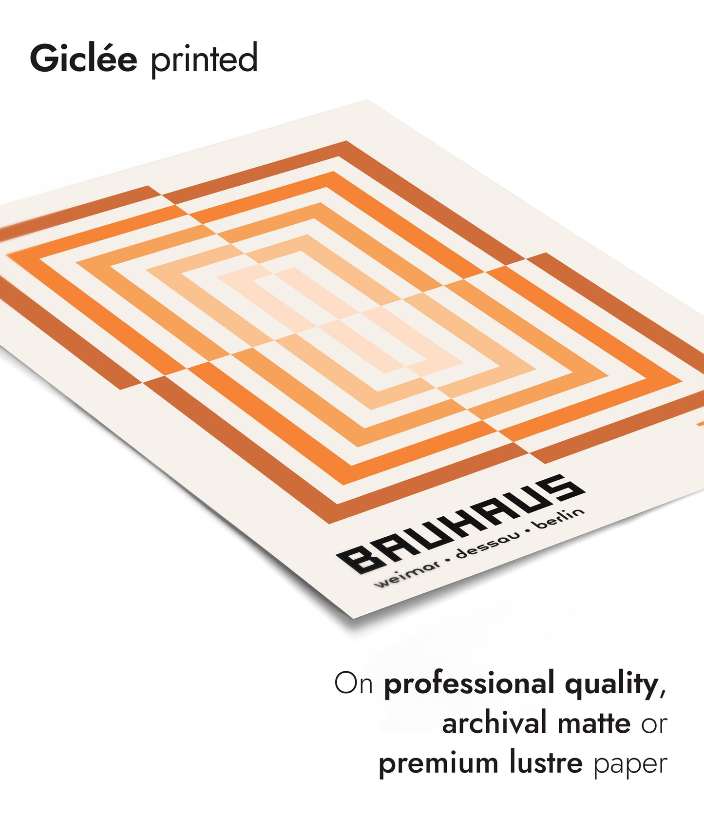 Rectangular Illusion, in Orange