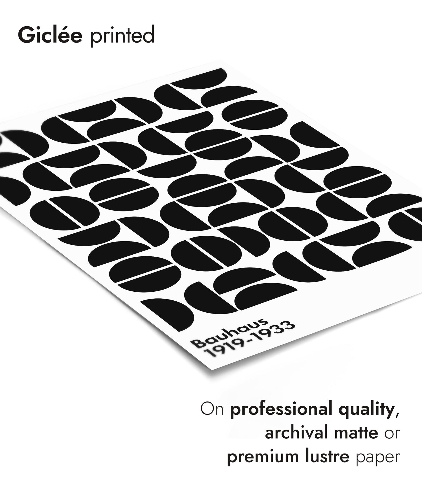 Semi-Circles Black on White