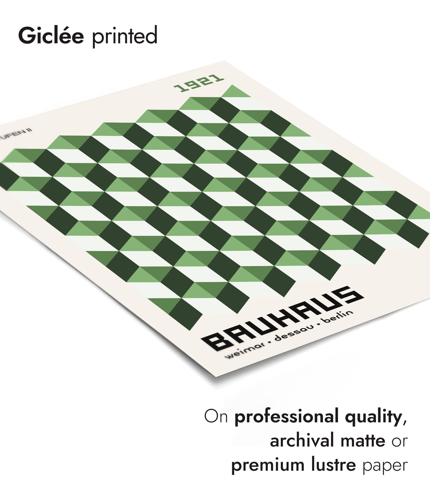 Würfelstufen, in Green