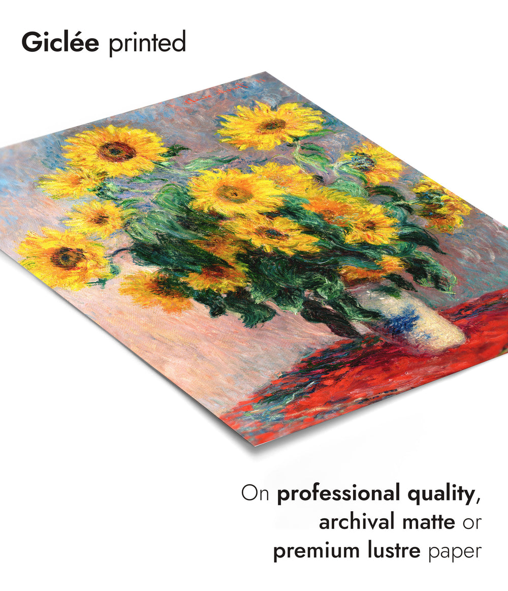 Bouquet of Sunflowers Claude Monet Masterpieces Framed