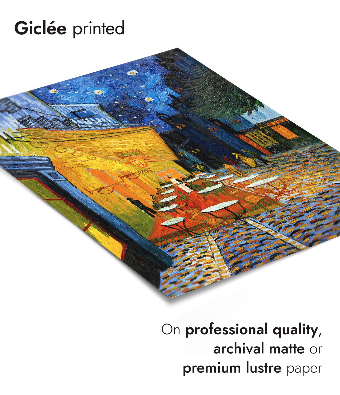 Caféterrass om natten