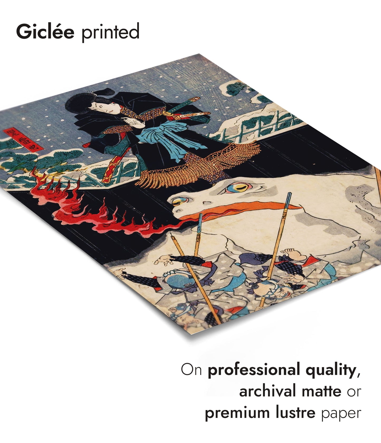 Sneeuwkikker die vuur ademt