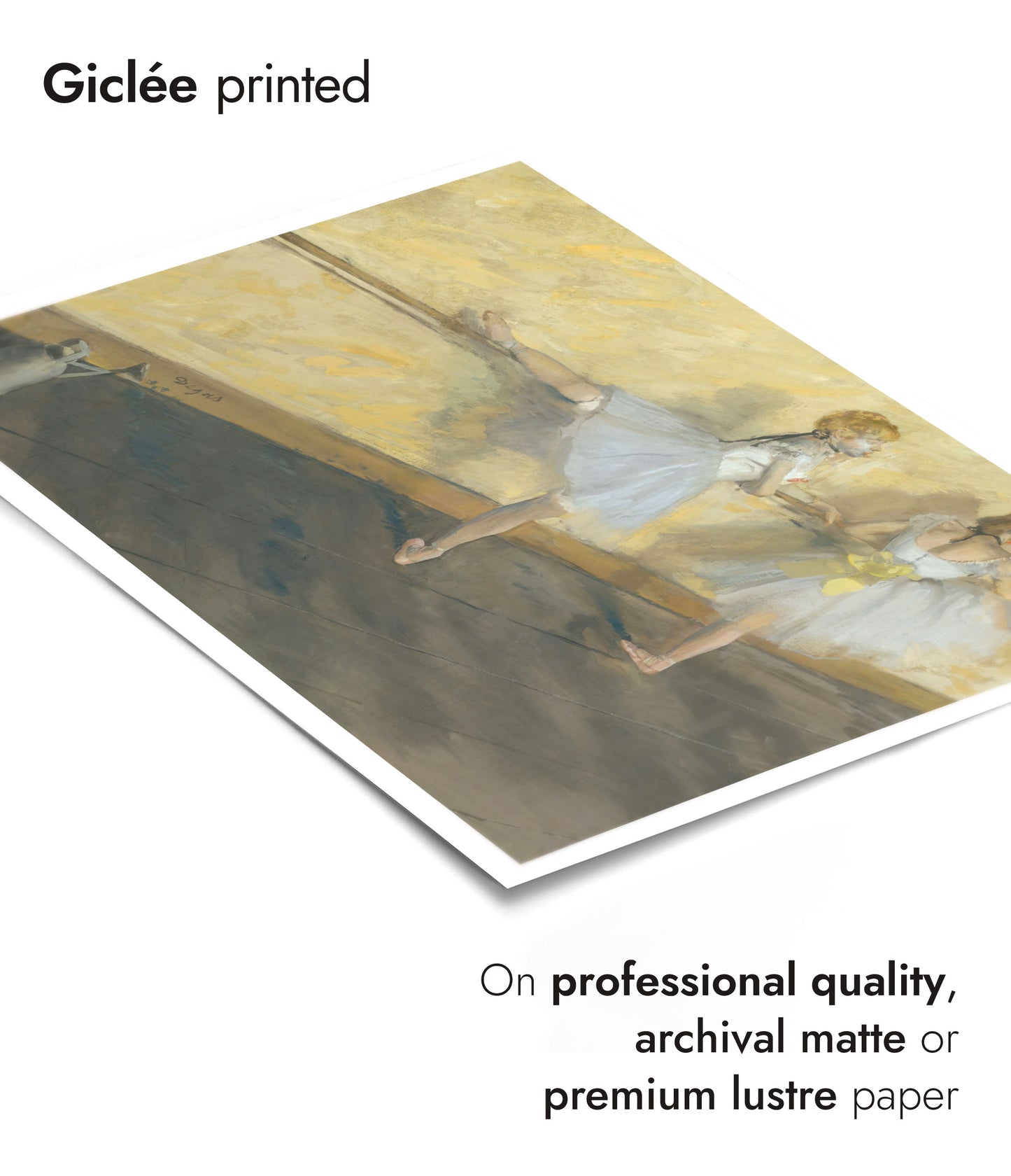 Dansare som övar vid stången