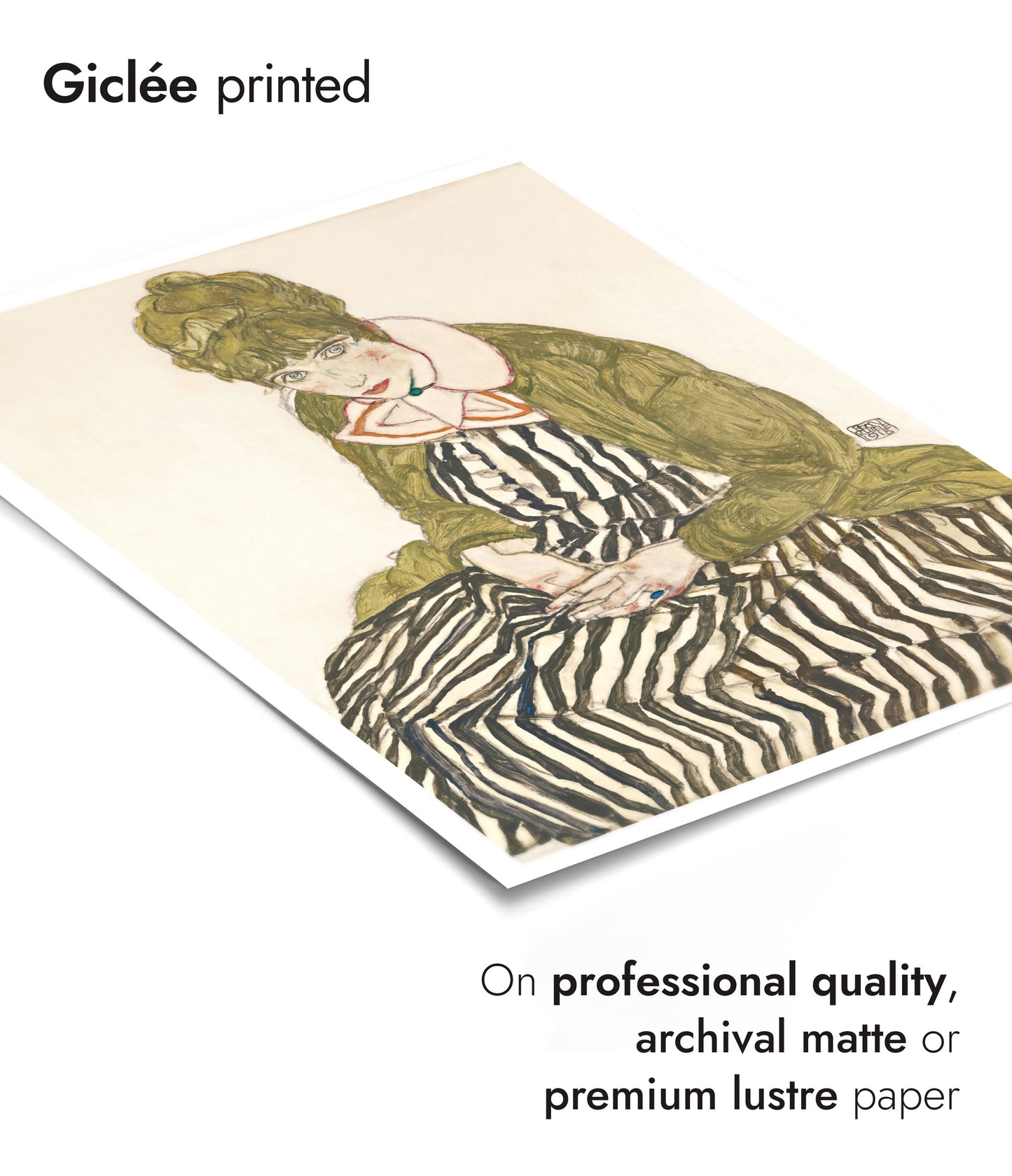 Edith with Striped Dress, Sitting