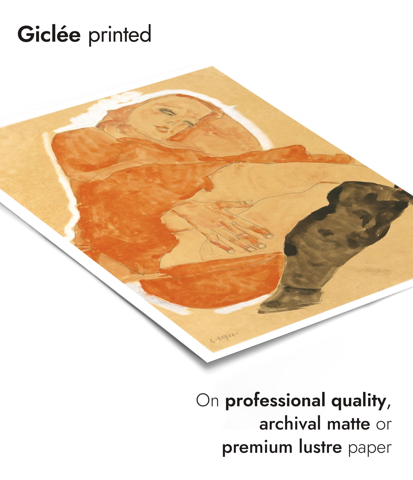 Girl in Red Robe and Black Stockings