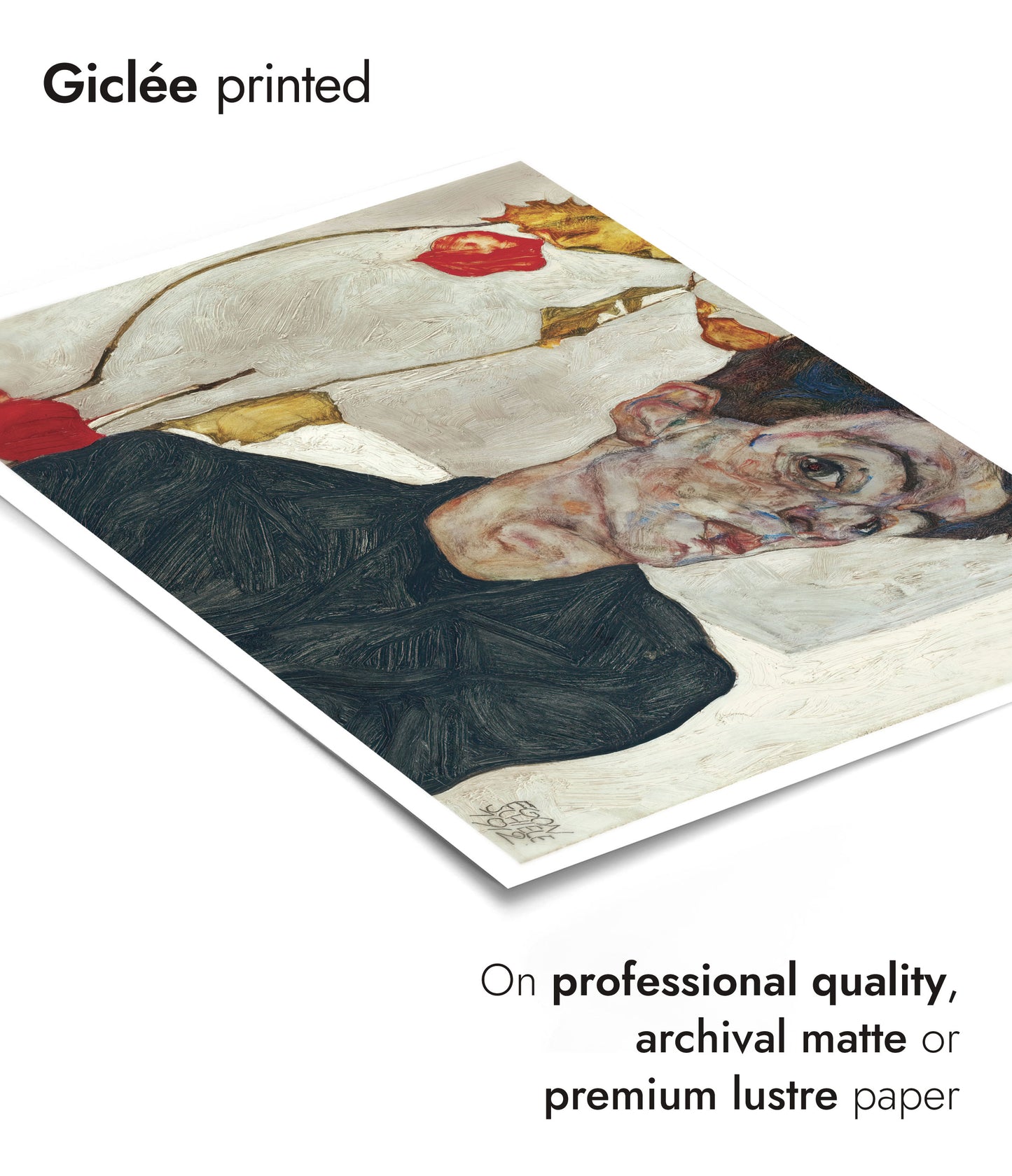 Self-Portrait with Chinese Lantern Plant