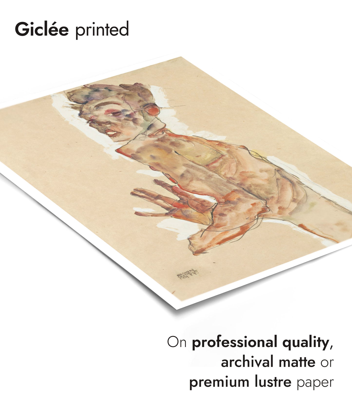 Self-Portrait with Splayed Fingers