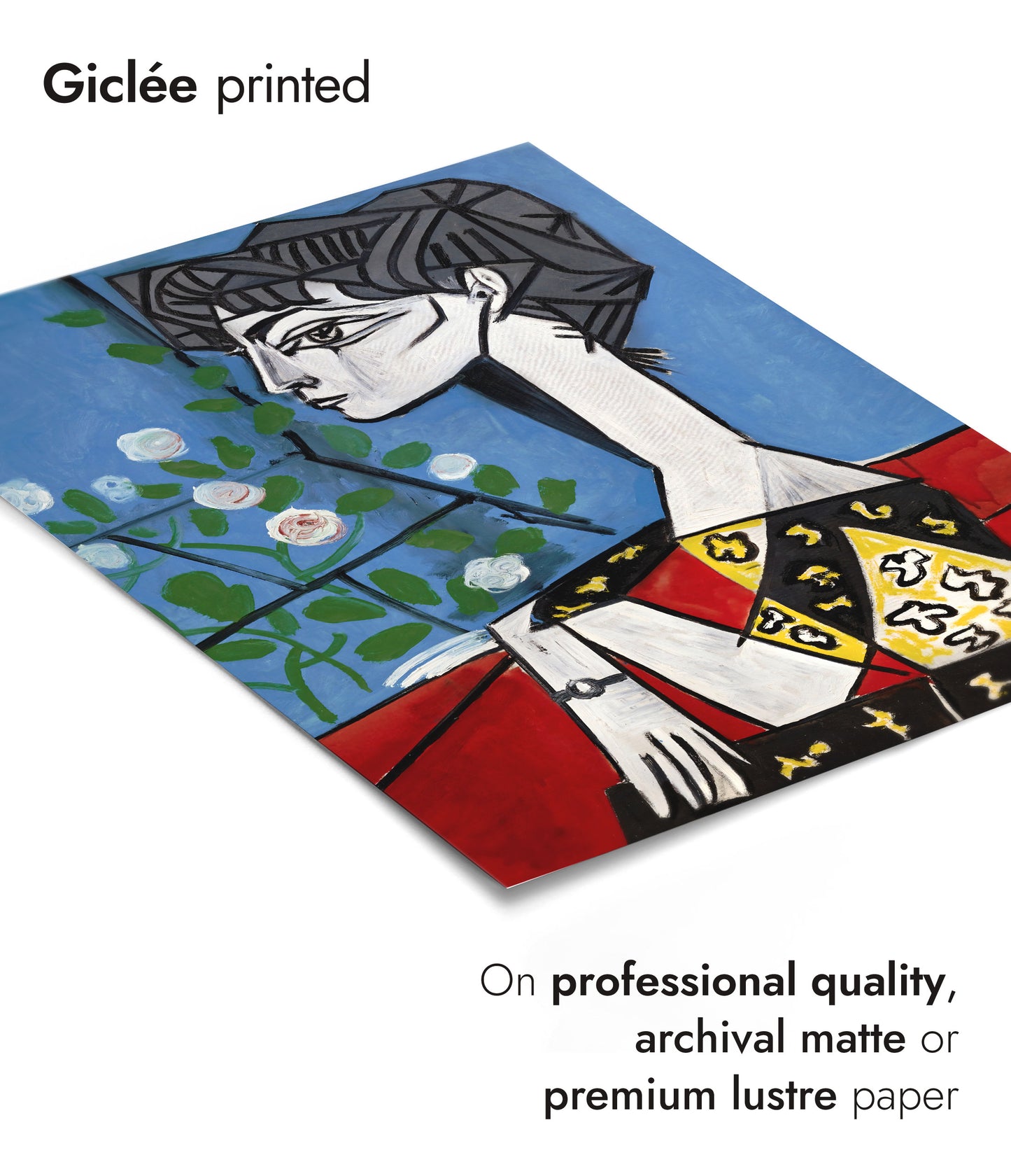 Jacqueline med blommor