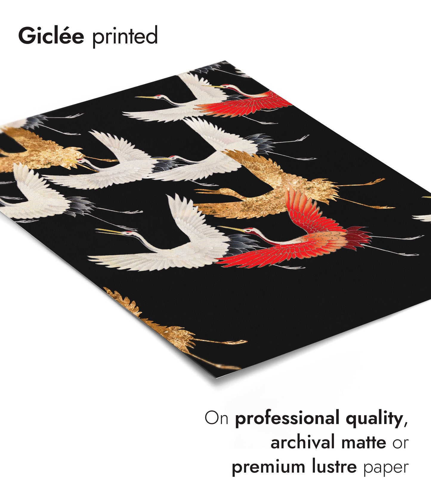 Japanese Flock of Cranes