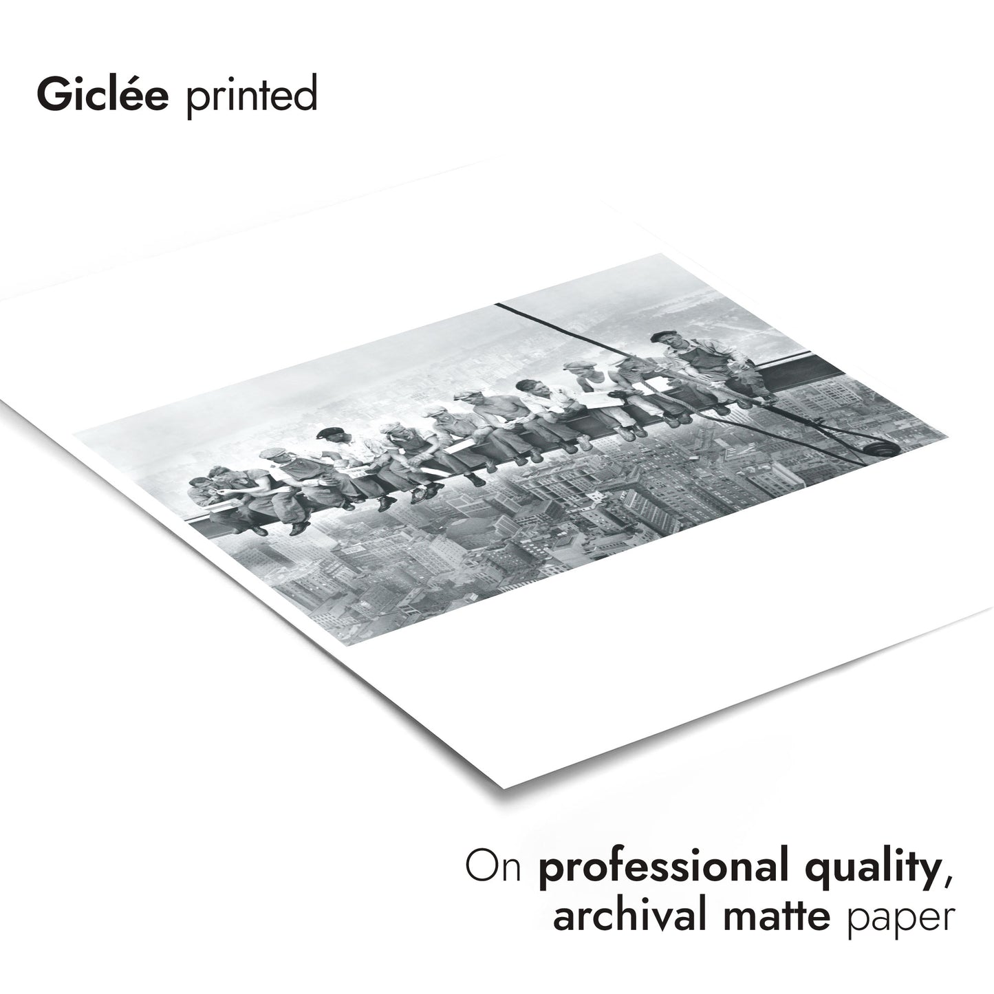 Lunch ovanpå en skyskrapa