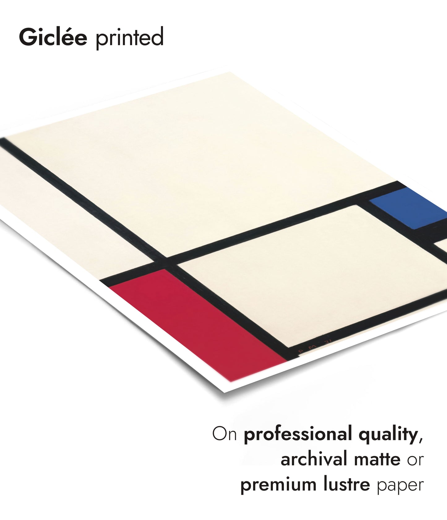 Komposition in Farben Nr. 1 mit Rot und Blau