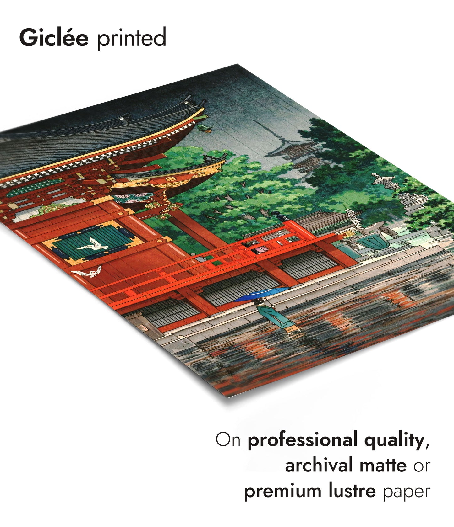 Regn vid Asakusa Kannon-templet