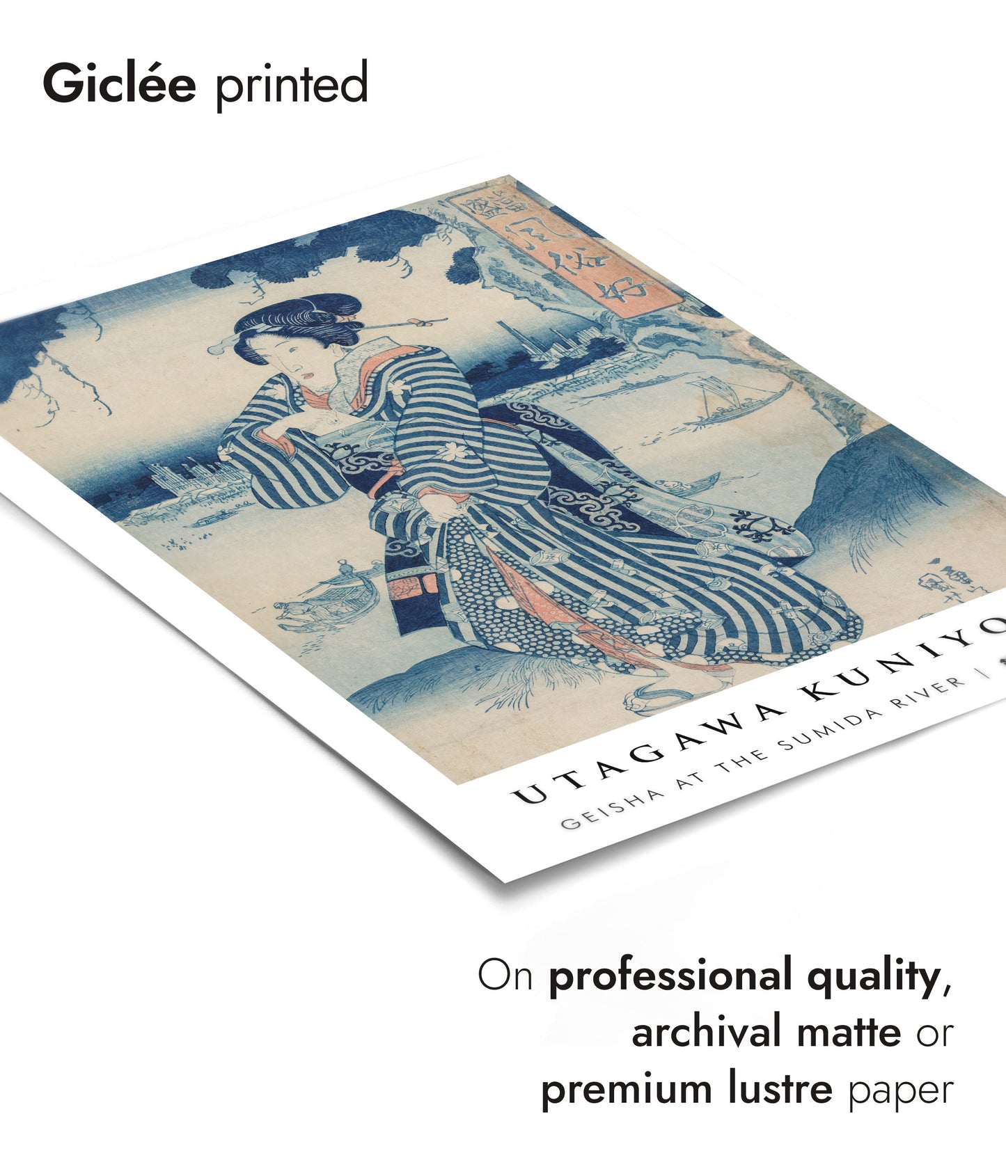 Geisha bij de Sumida-rivier