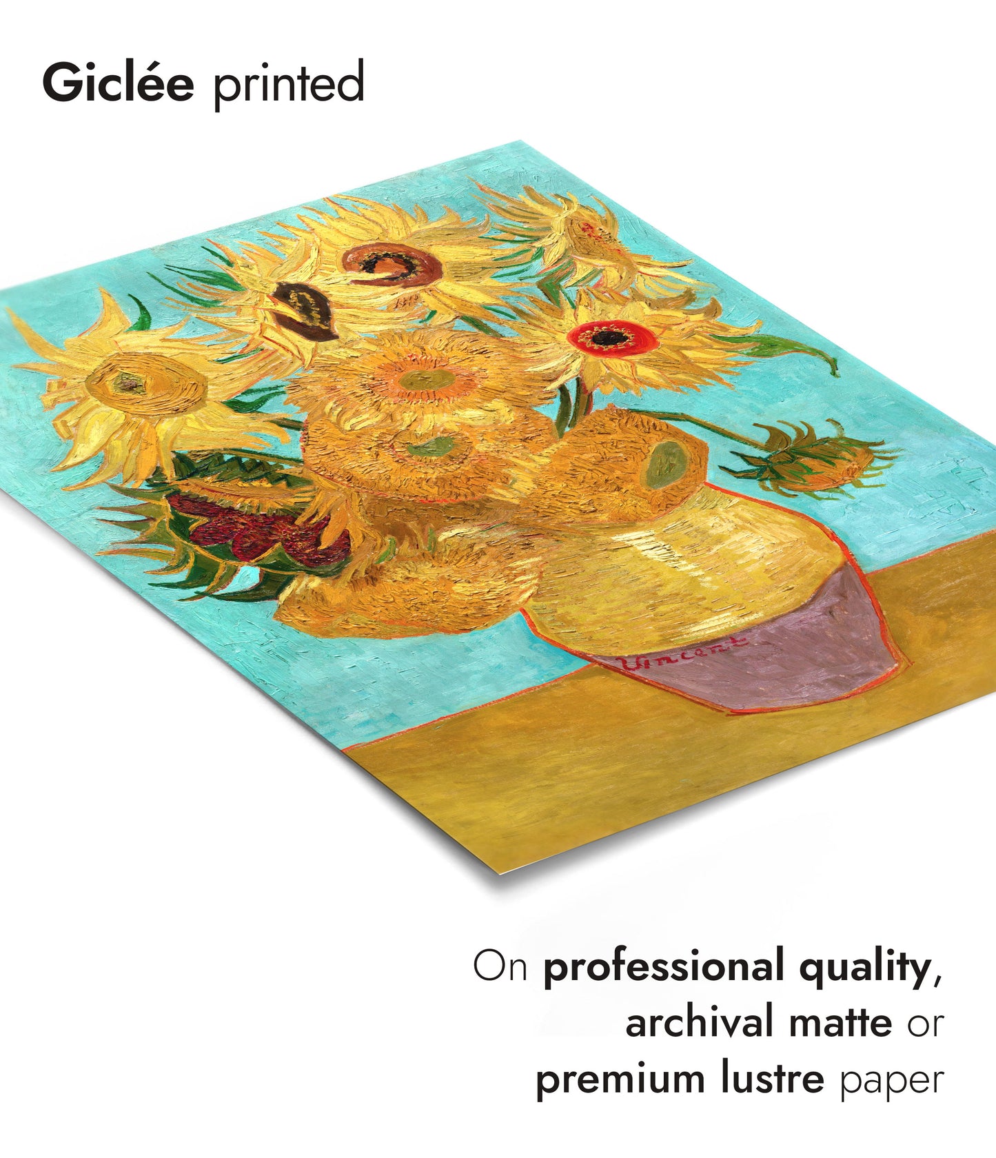 Vase aux douze tournesols