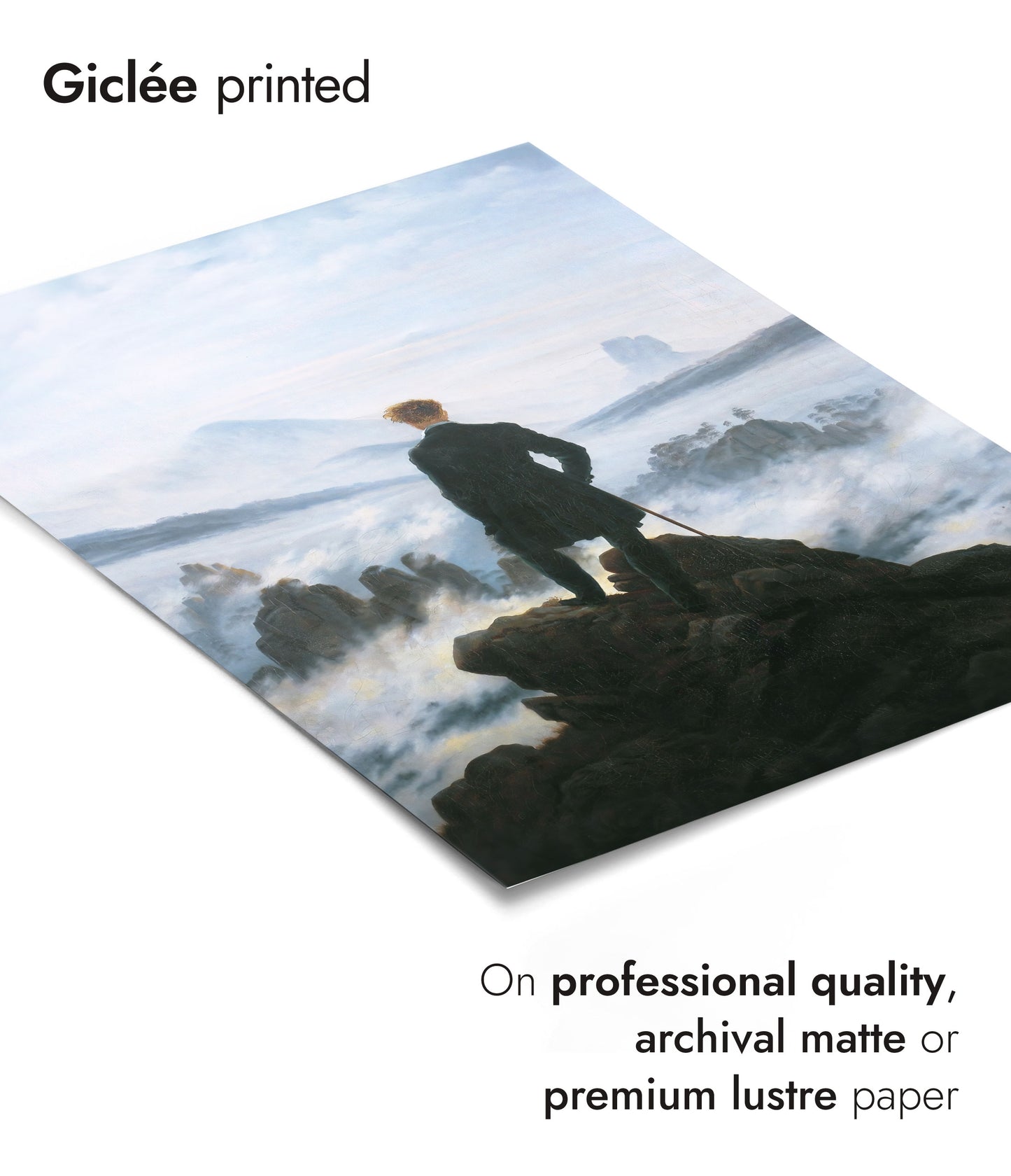 Vandrare ovanför en hav av dimma