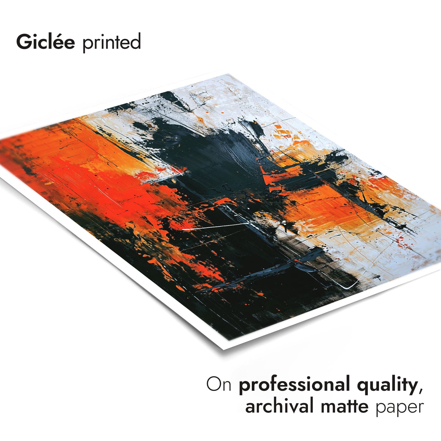 Neutral mit orangefarbenem Akzent, Porträt III