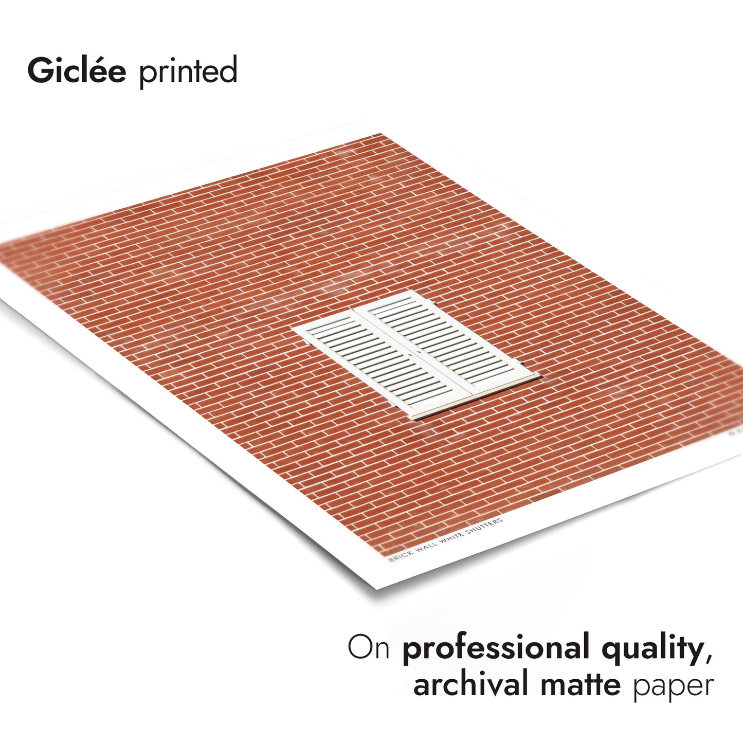 Brick Wall, White Shutters