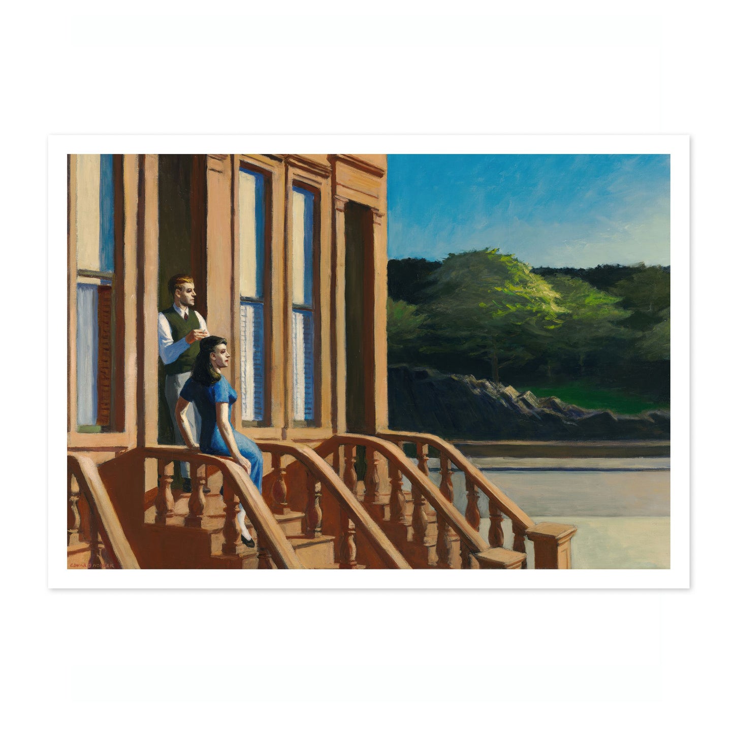 Sonnenlicht auf Braungefärbten Steinhäusern