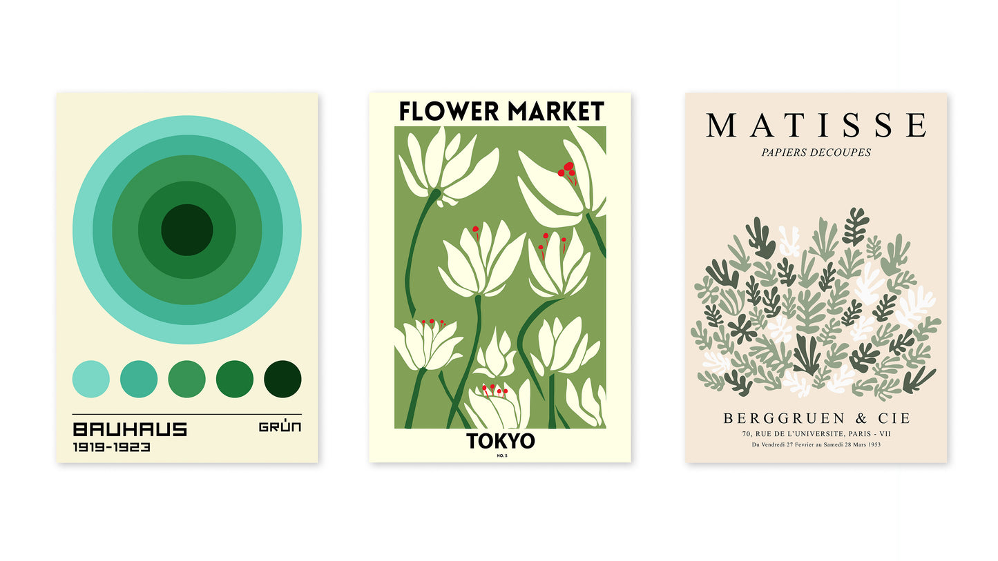 Trio Vert du Milieu du Siècle