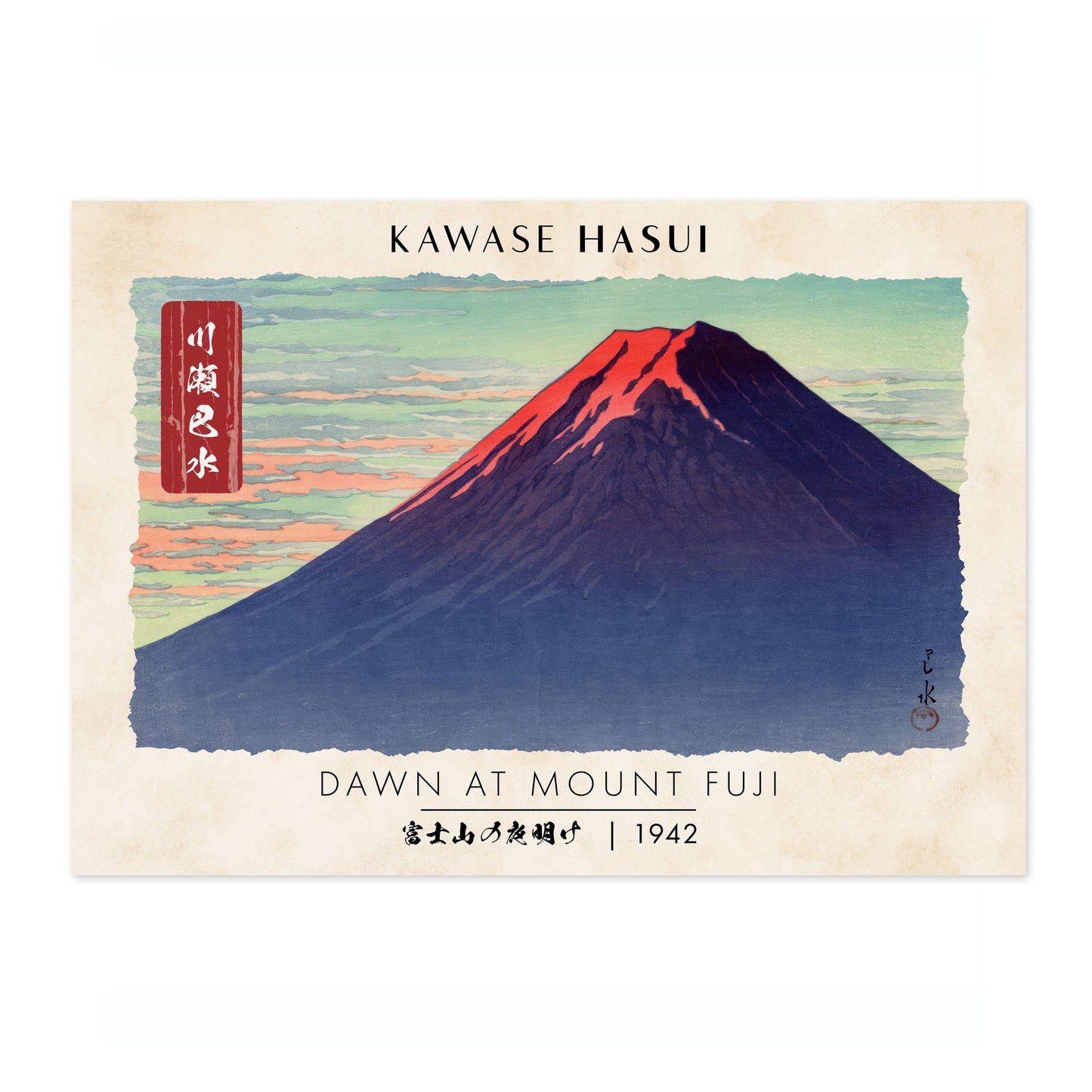 Dageraad bij de berg Fuji