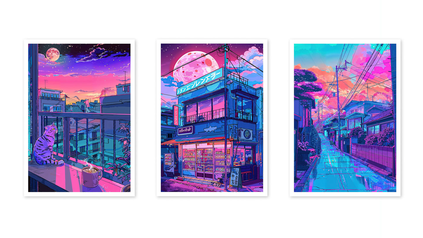 Lo-Fi Japanese Cityscapes