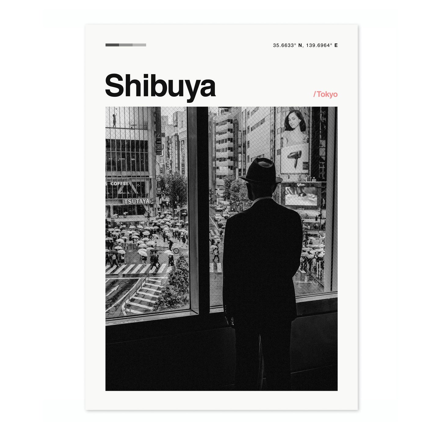 Man bij Shibuya Crossing, Tokio